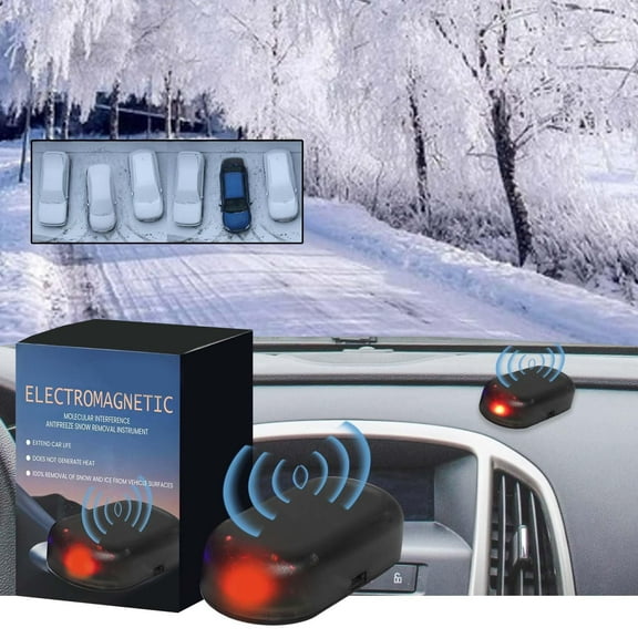 2Pcs Electromagnetic Car Snow and Ice Remover, Wireless Windshield Defroster for Car, SUV, and Off-Road Vehicles, Winter Anti-Freeze Snow Removal Tool
