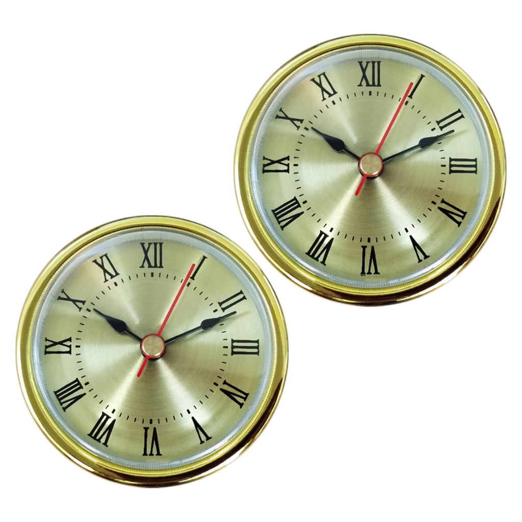 2Pcs Elegant 65MM Quartzs Clock Insert for Repair with Roman/Arabic ...