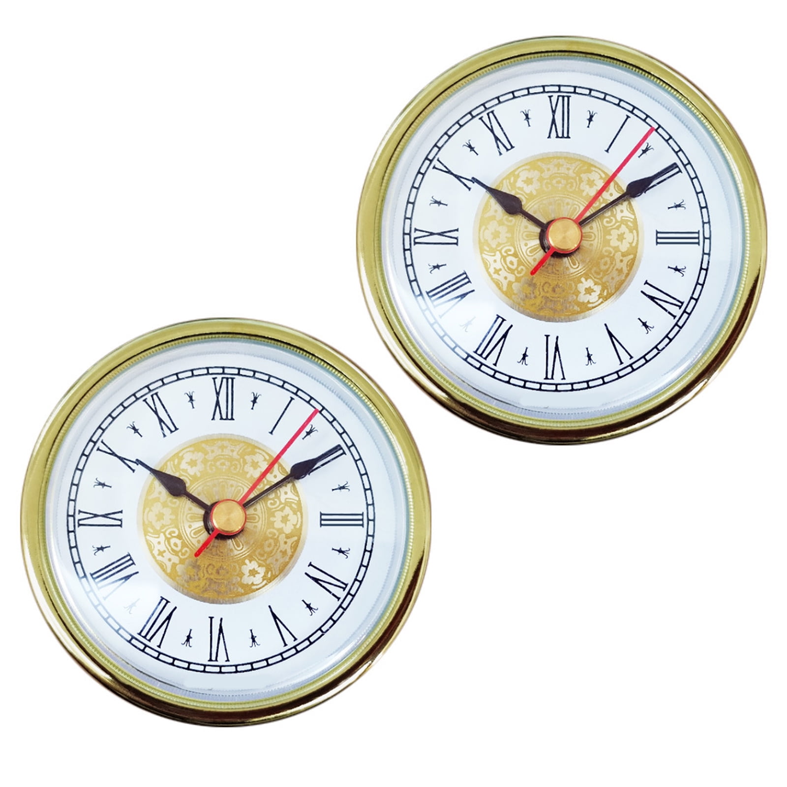 2Pcs Elegant 65MM Quartzs Clock Insert for Repair with Roman/Arabic ...