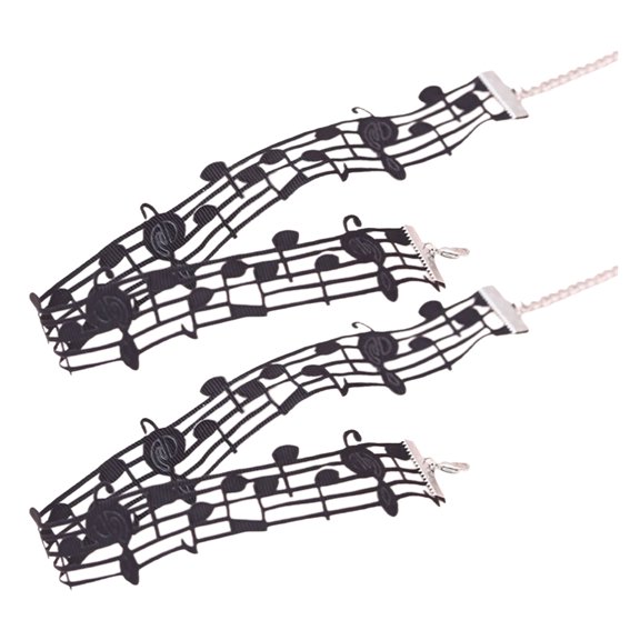 2 Piece Elegant Music Note Clavicle Chain Lightweight Comfortable For Parties Gifts