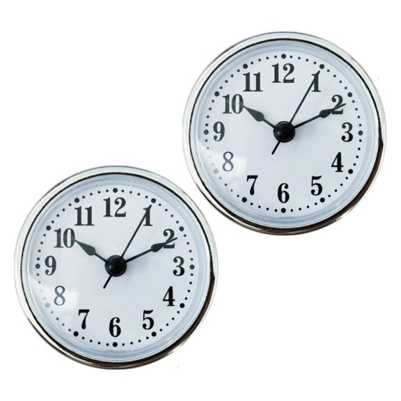 2Pcs Elegant Customizable DIY 65MM Quartzs Clock Insert with Roman/Arabic Number
