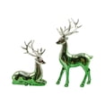 thumbnail image 1 of 2Pcs Elk Deer Statue Reindeer Figurines Resin Sculpture Living Room Home Decoration Nordic Tabletop Ornaments (Pink Gold Gradient 2 pcs), 1 of 6