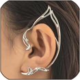 thumbnail image 1 of 2Pcs Elves Ear Cuff for Women Vintage Non-Pierced Cat Ear Wrap Hollow Punk Fairy Elf Cartilage Climber Earrings Gothic Cosplay Costume Jewelry Accessories, 1 of 7