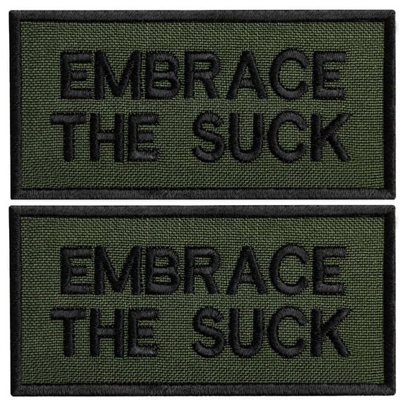 2Pcs Embrace The Suck Patch Set Embroidered Morale Patches