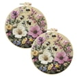 thumbnail image 1 of 2Pcs Embroidery Kit for Beginners & Adults Starter Kit, Cross Stitch Kits,DIY Hand Embroidery Needlepoint Set with , Pre-Printed Fabric, Threads and Instructions, 1 of 4