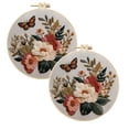 thumbnail image 1 of 2Pcs Embroidery Kit for Beginners & Adults Starter Kit, Cross Stitch Kits,DIY Hand Embroidery Needlepoint Set with , Pre-Printed Fabric, Threads and Instructions, 1 of 4