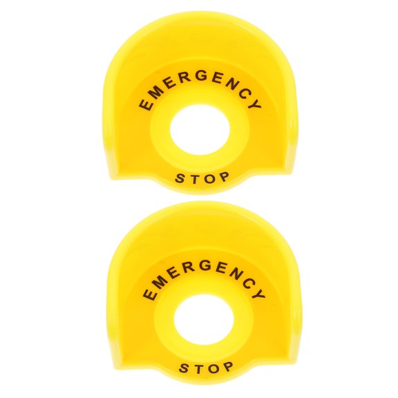 ibasenice Push Button Panel Plastic Yellow Industrial Equipment Simple Design 2Pcs
