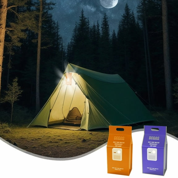 2Pcs Emergency Water Light under $5! Yrmaups Water Powered Emergency Light, No Battery LED Camping Lantern, Portable Light for Hiking and Survival Kits, Lasts 140 Hours