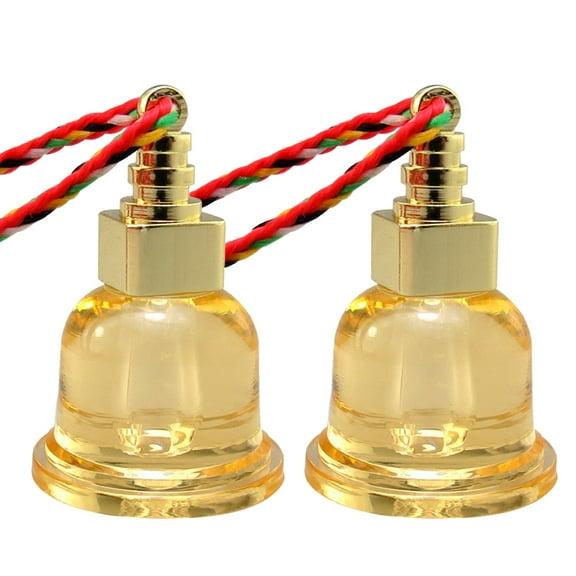 2Pcs Empty Clear Acrylic Bottles with Golden Bails Cap for Pendant DIY Jewelry Making Storage Blossomir
