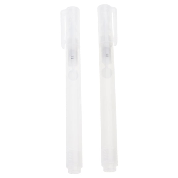 2Pcs Empty Paint Pens Flat or Round Tip Acrylics Empty Marker Refillable Empty Paint Marker for Painting on Wood Fabric