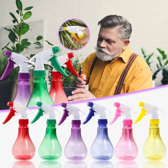 2Pcs Empty Plastic Spray Bottles with Adjustable Nozzle, Durable Trigger Sprayer with Mist & Stream Modes, Refillable Sprayer for Hair styling, Watering Plants, Showering Pets