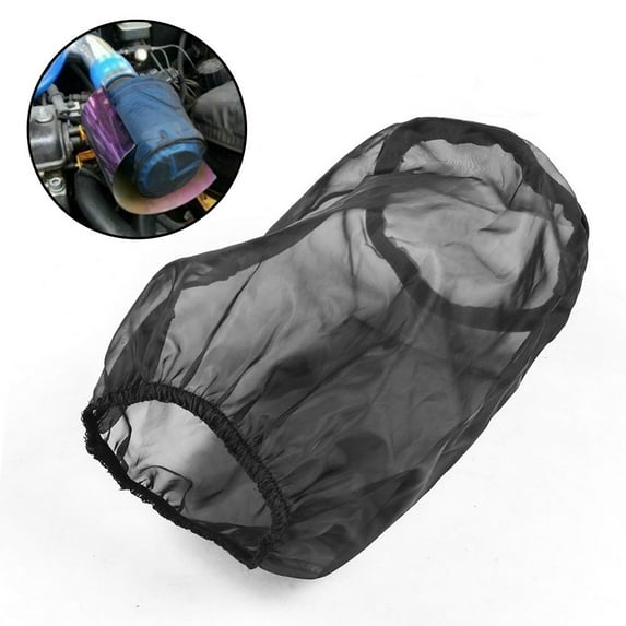 2Pcs Engine Cold Air Intake Filter Wrap Guide Mesh Conical Sock Dustproof Cover