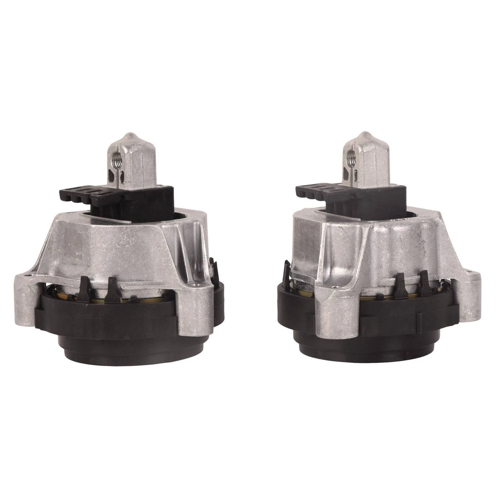 2Pcs Engine Motor Mount Aluminum Rubber Silver Black Reduces Vibration Fits for BMW 530i 2.0L 2017-2019 Replace 22116860487 22116860488