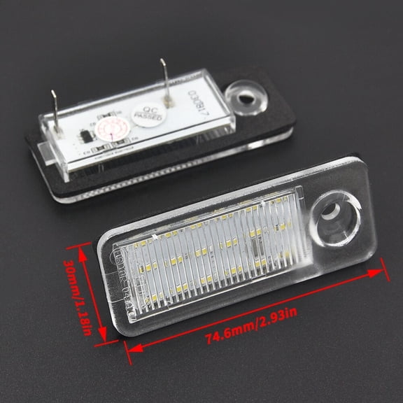 2Pcs Error Free LED License Number Plate Light Lamps For Audi A6 4F RS6 C6 A4 Q7