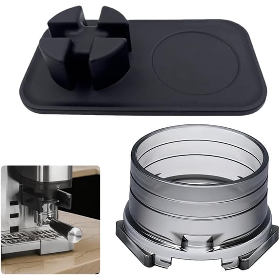 2Pcs Espresso Accessories Kit:Portafilter Funnel +Tamping Mat - Compatible with Ninja Luxe Caf ES601&ES701 Espresso Machine