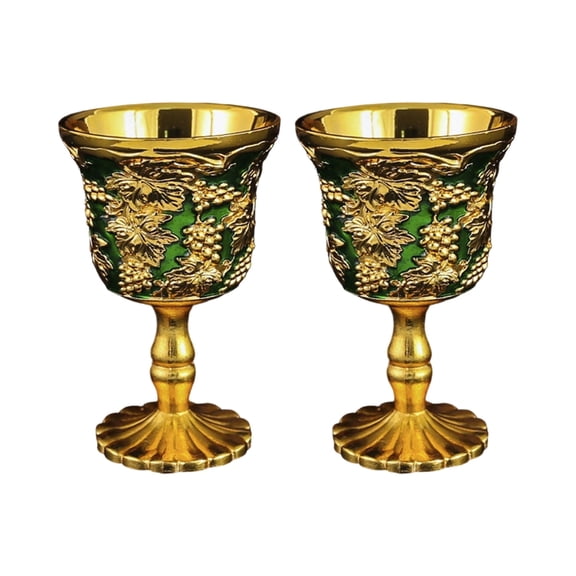 2Pcs European Styles One Chalices Cups With Alloys Construction