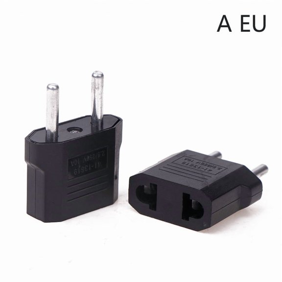 2Pcs European US AU EU US To EU/EU To US Plug Adapter Euro Travel Power Adapter Plug Outlet Converter Socket