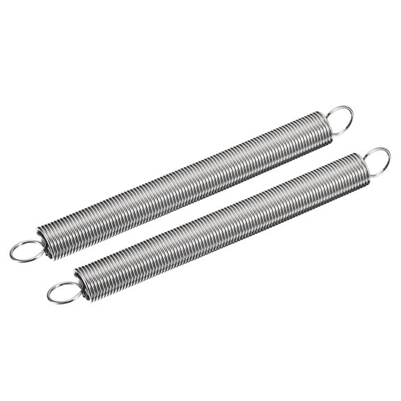 2Pcs Extended Spring 10mm x 70mm, 1.2mm 304 Stainless Steel Dual Hook Tension Springs for Machinery Construction Industrial