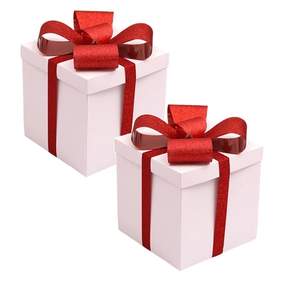 2Pcs Extra Large Gift Box White Gift Boxes with Lid for Large Gifts for Birthday Surprise, Special Occasions, Christmas Celebrations Happy 2026!