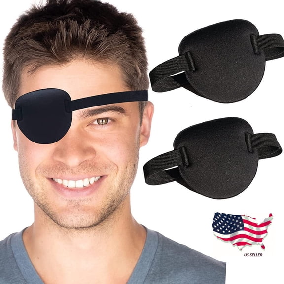 2Pcs Eye Patches for Adults Kids  Adjustable Eyepatch for Right or Left Eye 3D Eye Patch Amblyopia Lazy Patch
