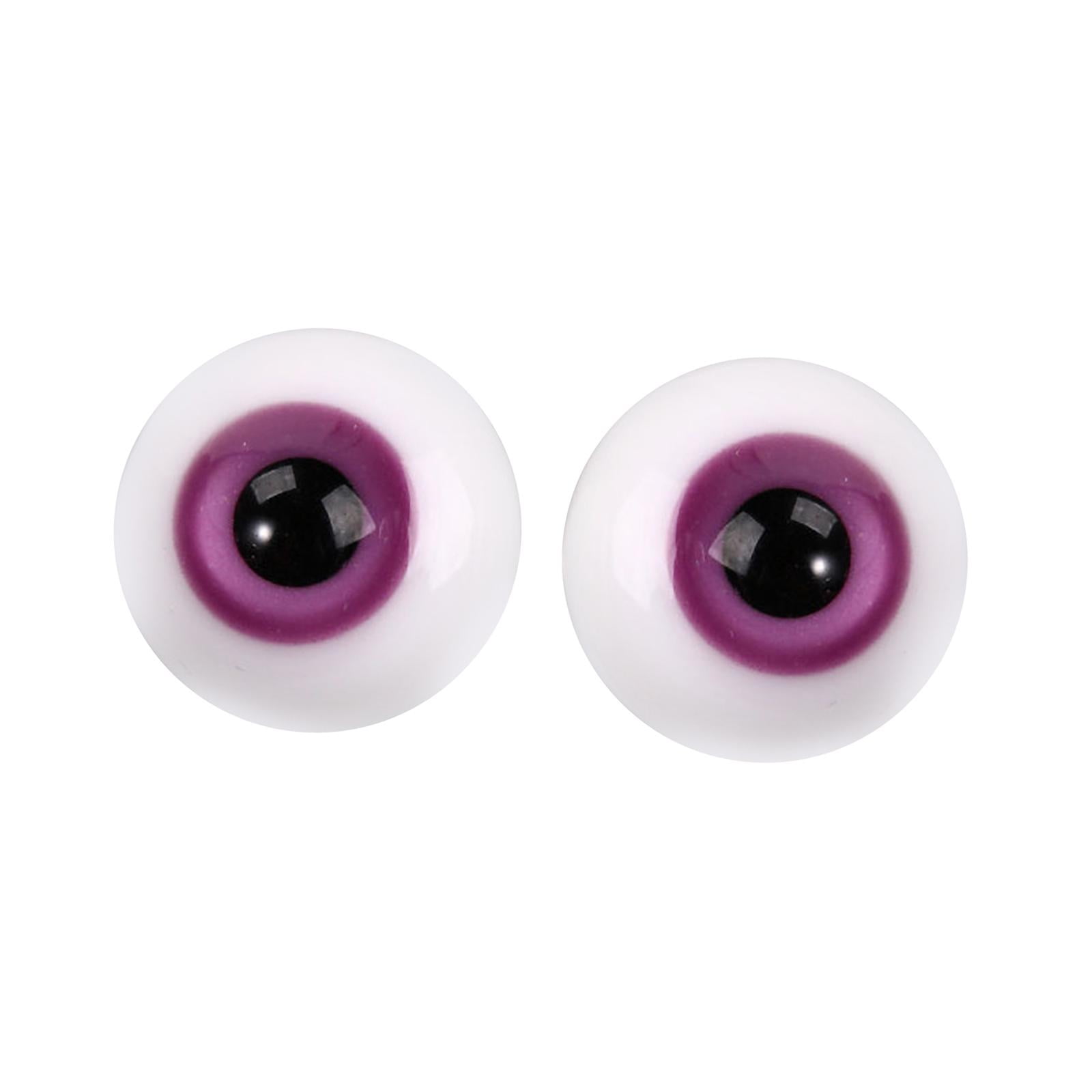 8mm Purple Octopus Glass Eyes - Set Of 2, Cabochon Eyes For Doll Making, Taxidermy, Jewelry