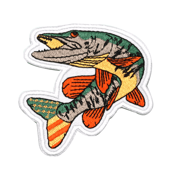 2Pcs FISH Embroidered Appliques Patch with Iron on Backing- Punk Style Crochet Badge Suitable for Vests,Jackets, Backpacks,and Clothing