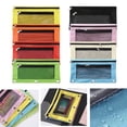 thumbnail image 1 of 2Pcs Fabric Pencil Pouch with 3 Binder Holes, Black,Binder Pencil Case with Smooth Zipper, Clear Window Pencil Case for Binder,Big Capacity 3 Ring Binder Pencil Bag, 1 of 6
