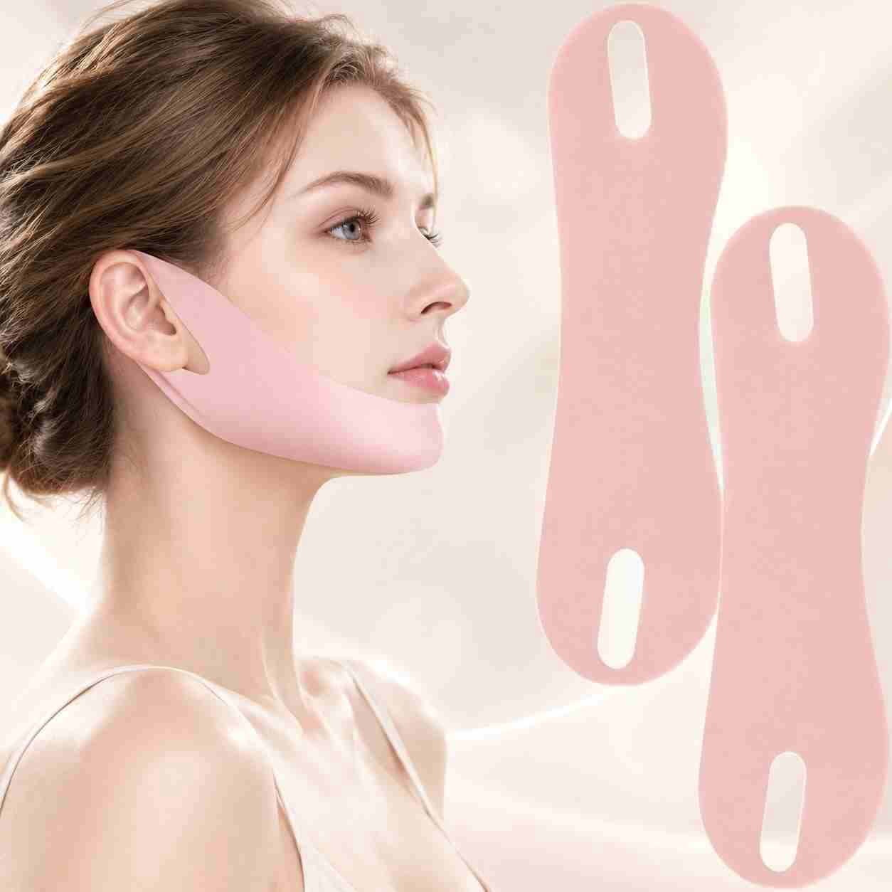 2Pcs Face Lifting Strap, Reusable Line Lift Mask, Face Lift Chin Mask ...