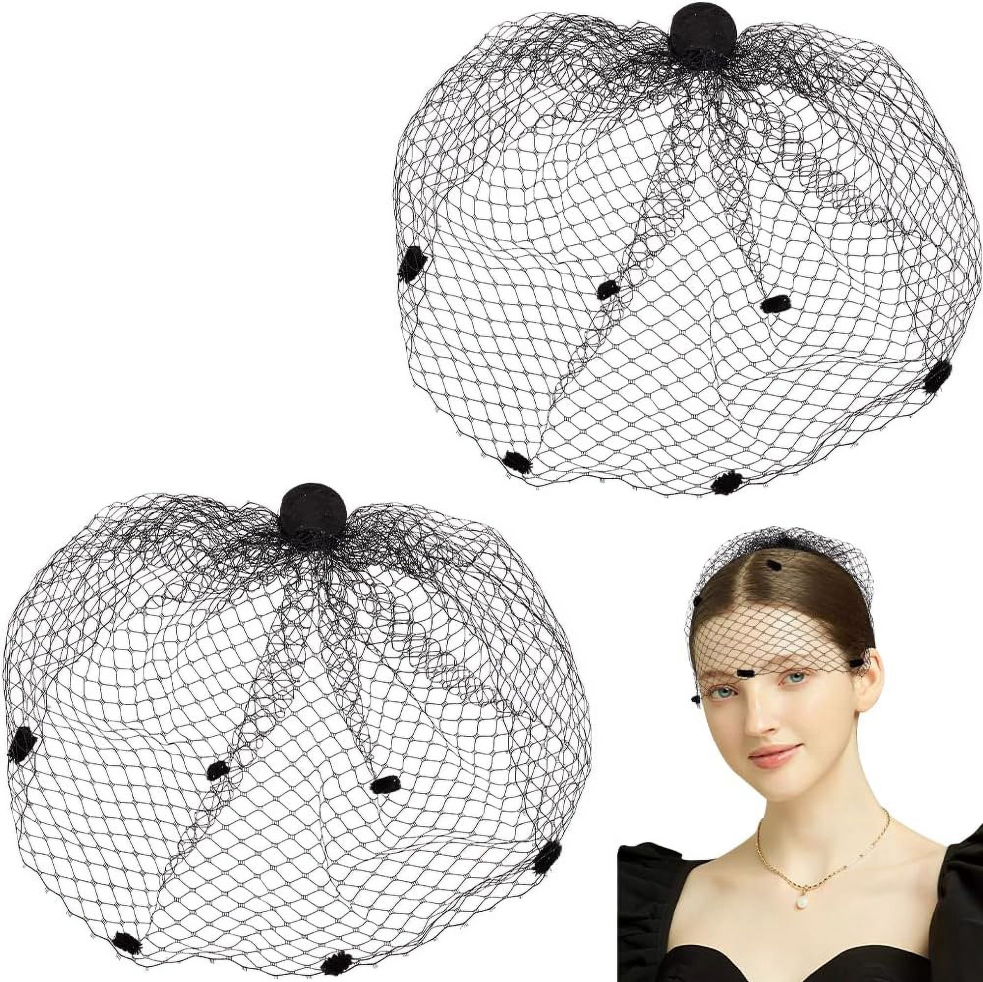 Vintage 40’s/50’s woman’s headpiece with fishnet veil Fishnet Veil - Etsy main image 2