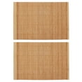2Pcs Fashion Bamboo Wood Placemats AntiSlip Table Mat Waterproof