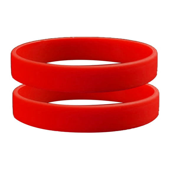 2Pcs Fashion Silicone Wristbands Wrist Bands Solid Color Sports Design Bracelets