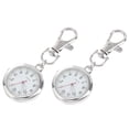 thumbnail image 1 of 2 Pieces Stylish Pocket Watch with Simple Keyring Design, Decorative Watch for Everyday Use, 1 of 5