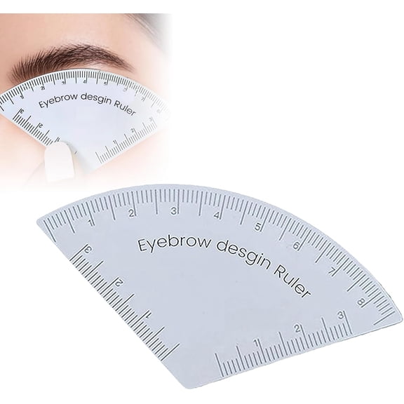 2Pcs Fast Drawing Eyebrow Design Ruler, Microblading Mapping Tool for Shaping, Reusable Makeup Drawing Guide Ruler for Beginners