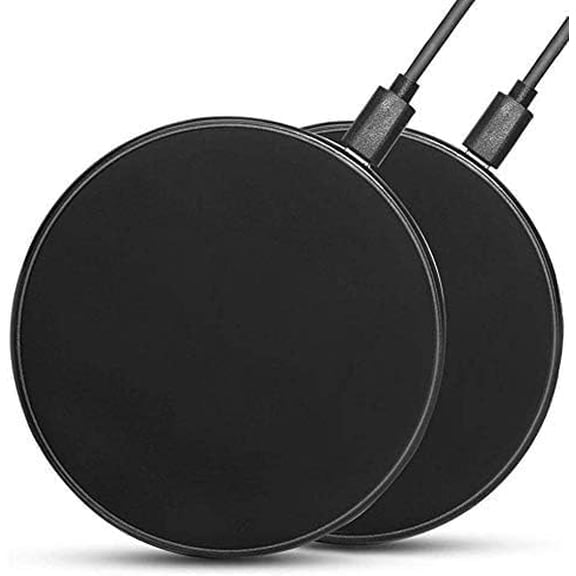 2Pcs Fast Wireless Charger, 15W Max Charging Stand Compatible with iPhone 17/17Plus/17Pro/16/16Plus/16Pro /15/14/13/12/11/X/XR, Samsung Galaxy S25/S24/S23/S22/S21/S20/S10/S9/S8 Note 20