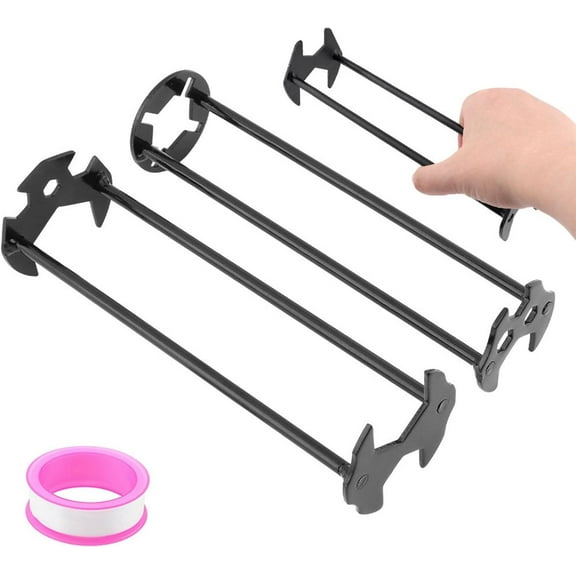 2Pcs Faucet Multifunctional Basin Wrench Set, 9 Sizes Universal Under Sink Wrench Faucet Tool Home Four-Jaw Hex Wrenchs for Kitchen Bathroom Most Screws & Threads