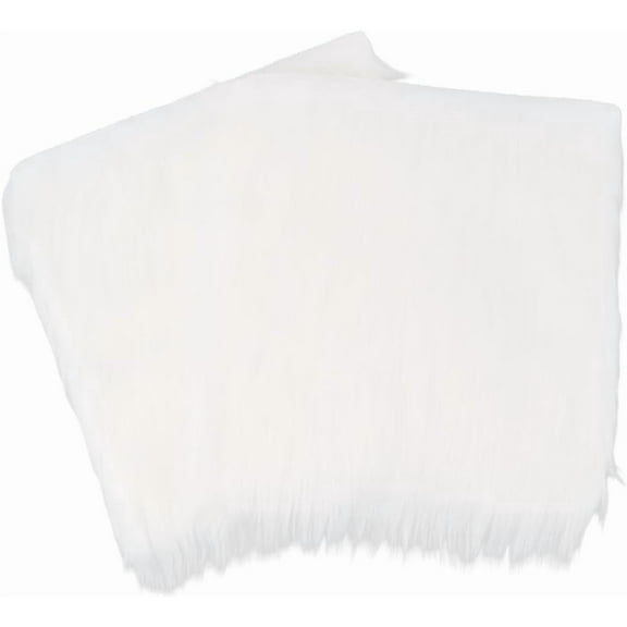 2Pcs Faux Fur Rug Square School Locker Rugs 12 x 12 White Fluffy Area Carpet with Non Slip Backing Small Soft Shaggy Plush Cushion for Chair Tabletop Photography Nail Desk Photos Seat Pad