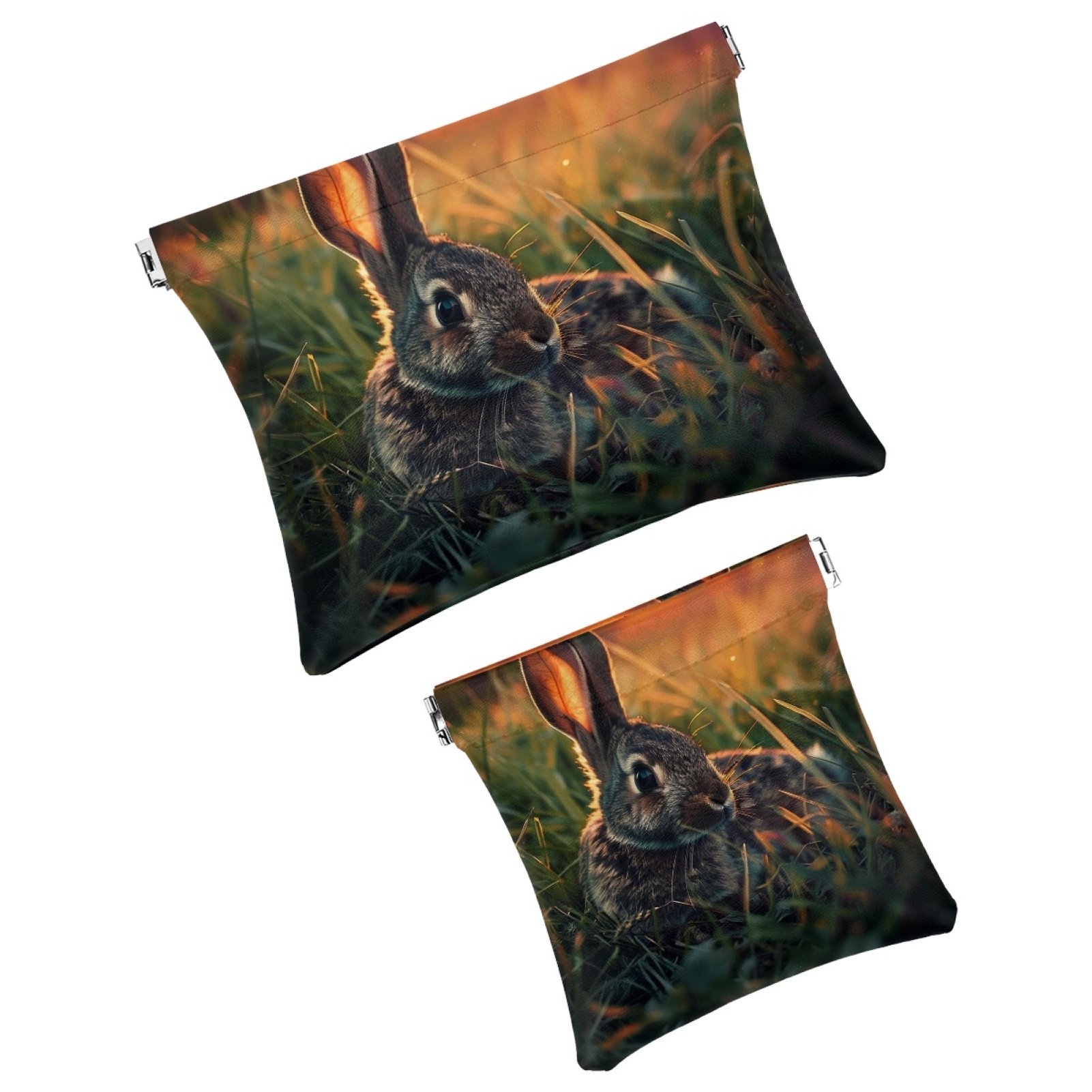 2Pcs Faux Leather Pocket Box, Small Makeup Pouch Purse, Portable Travel