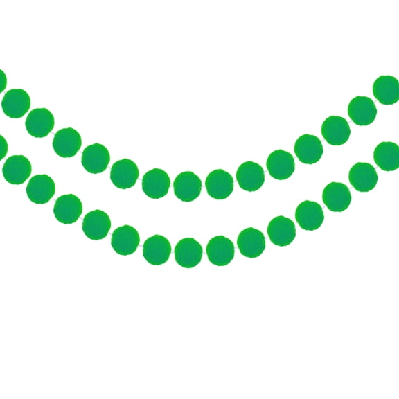 2Pcs Felt Ball Garland Light Green Garland Handing Balls 6.6Feet Long 30 Balls Party Banner Decor