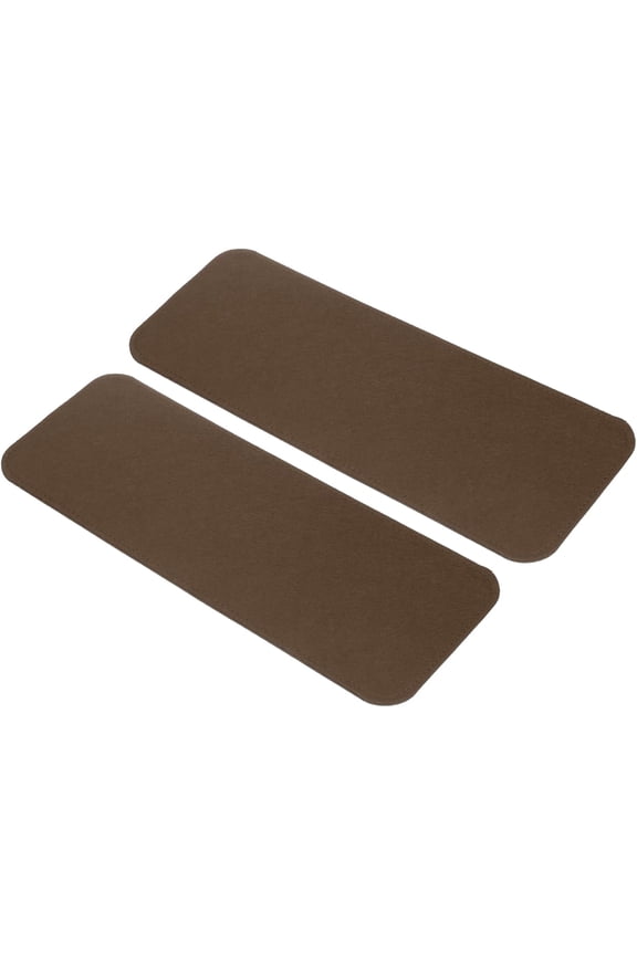 2Pcs Felt Base Shaper, 13.8x5 Inch Rectangle Bag Bottom Shaper Pad Cushion Purse Liner Board Insert Arc Corner for Handbags Tote Crossbody Backpack, Coffee