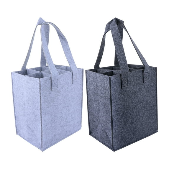 2Pcs Felt Wine Bottle Storage Bags Wine Tote Pouch Wine Holder Wine Carrier