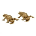 thumbnail image 1 of 2Pcs Feng Shui Copper Pocket Money Frog Fortune Brass Toad Figurin Chinese Coin Metal Craft Home Decor Gift, 1 of 3