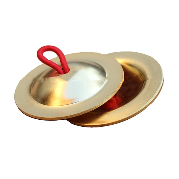 2Pcs Finger Cymbals Copper Easy Grip Finger Bell Instruement for Dance Party Holiday