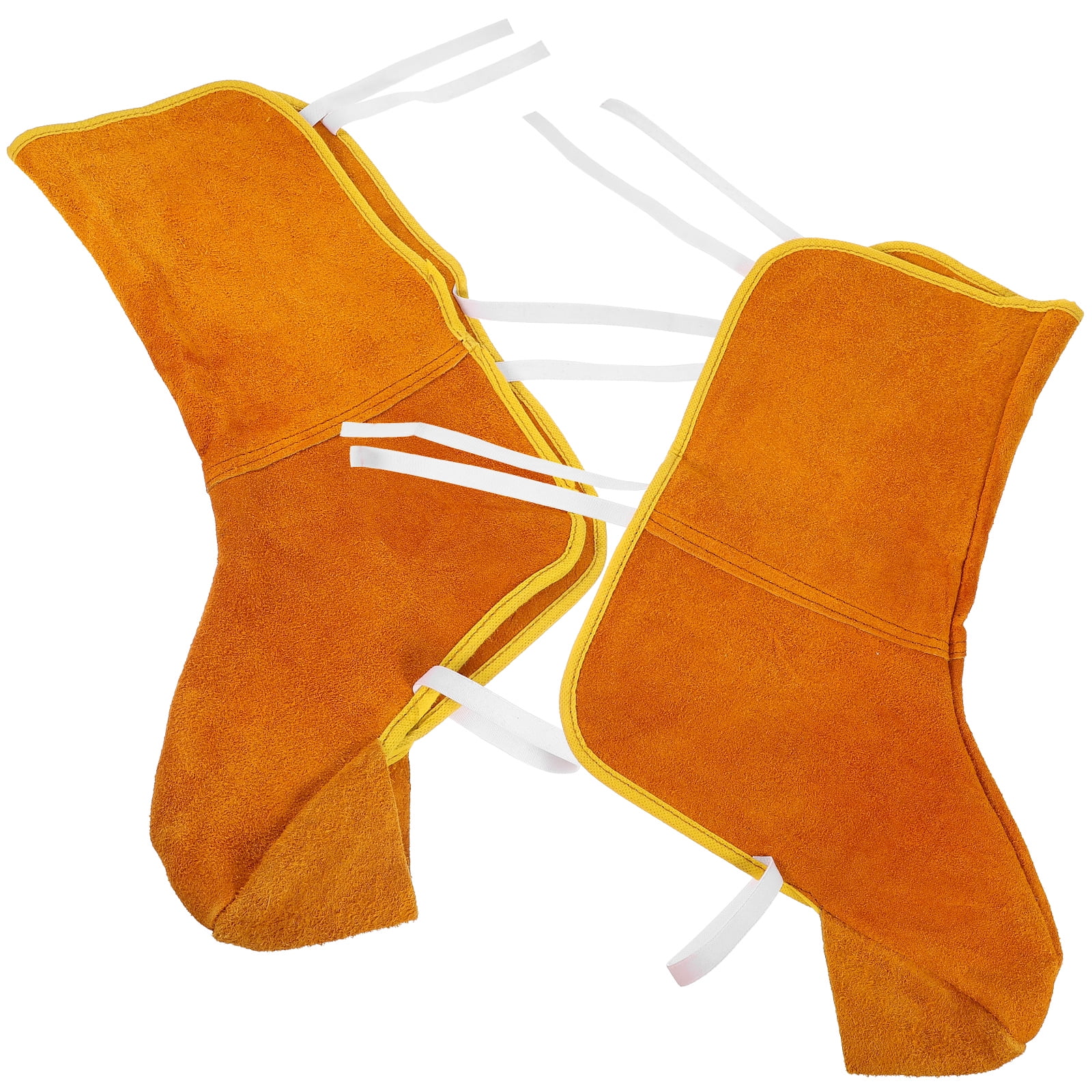 2Pcs Fire Resistant Shoe Covers Welding Shoe Protectors Leather Welding Spats Welding Boot Protective Covers