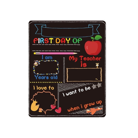2Pcs First Day Chalk Board Creative Chalkboard DIY Blackboard Chalkboard School First Day Blackboard