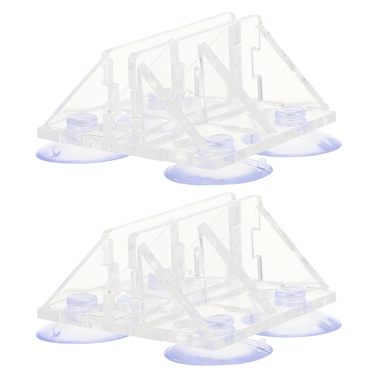 2Pcs Fish Tank Divider Acrylic Suction Cup Clips Fish Tank Divider