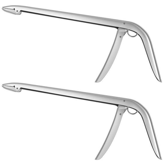 2Pcs Fishing Hook Remover Stainless Steel Fish Hook Remover Tool Heavy Duty Fishing Extractor Freshwater and Saltwater Hooker Tool Multipurpose Dehooker Tool for Catfish Carp