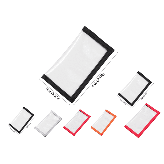 2Pcs Fishing Lure Wrap Clear PVC Protective Bait Cover（7.09x4.33 Black Trim） with Hook and Loop Closure for Tangle-Free Storage,Large Size