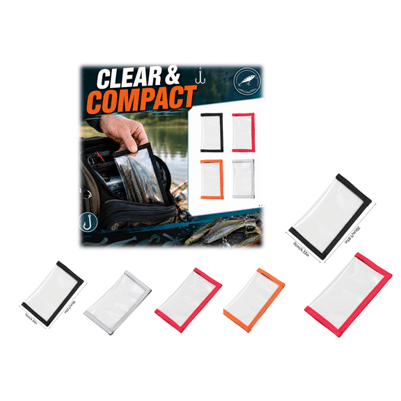 2Pcs Fishing Lure Wraps Clear PVC Protection（7.09x4.33 White Trim），Transparent Lure Covers Storage, Puncture-Proof Hook Protector for Jerk Baits, Crankbaits, Jigs & Spinnerbaits