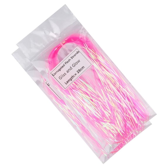 2Pcs Fishing Tool Streamer Gliss Simulates Fish Scale Glow Flash Tinsel Corrugated 1
