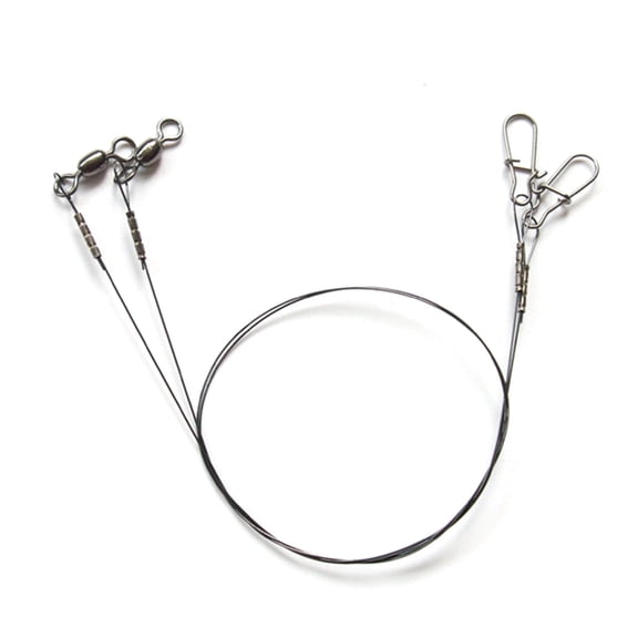 2Pcs Fishing Wire Leader Fishing Wire Leader Fishing Accessories with Swivels Fishing Leaders
